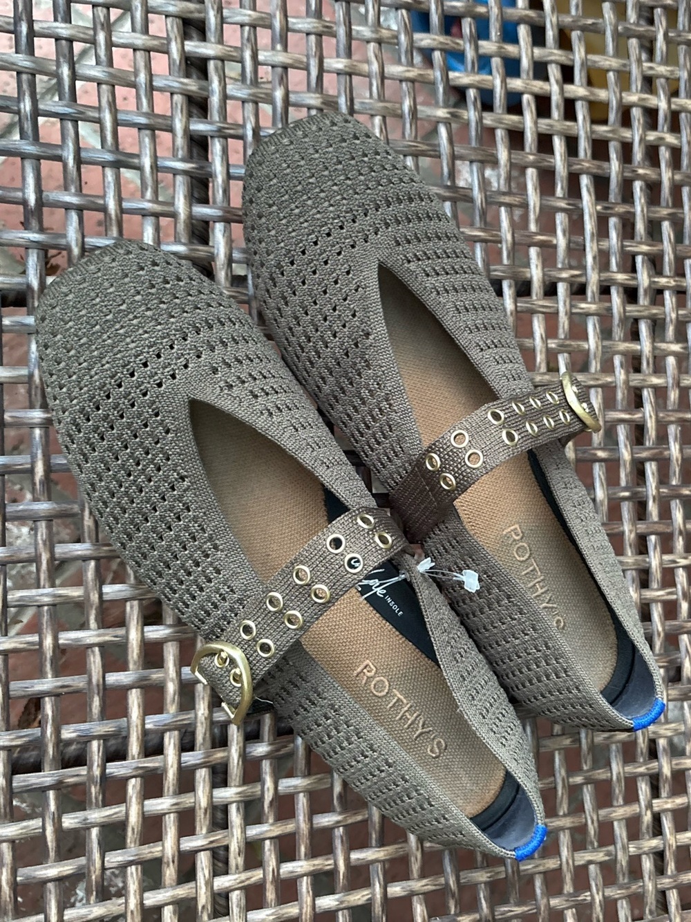 Rothy's Max Buckle Mary Jane in Safari Mesh